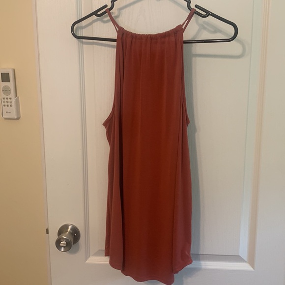 Green Envelope Los Angeles Size S Blouse Tank Top Brick Color - Picture 4 of 4